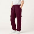 thumbnail image 1 of Cethrio Boys Cargo Sweatpants, Relaxed Fit Casual Multi-pocket Elastic Waist Athletic Pants Wine Size 14, 1 of 5