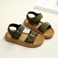thumbnail image 1 of Cethrio Boys Comfort Sandals, Open Toe Non-slip Vacation Casual Kids Summer Shoes Army Green Size 13（Little Kids), 1 of 6