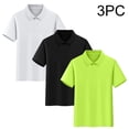 thumbnail image 1 of Cethrio Boys Cotton Polo Shirts, Summer Collared Short Sleeve 3 Piece Kids School Uniform Tops Mint Green Size 10, 1 of 7