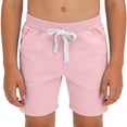 thumbnail image 1 of Cethrio Boys Cotton Shorts, Elastic Waist Summer Above the Knee Casual Athletic Shorts Pink Size 2-3 T, 1 of 5