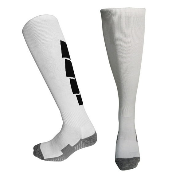 Cethrio Boys Cotton Socks, Sports Stretch Knee High Breathable Soccer Socks White Size 6-13T