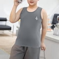thumbnail image 1 of Cethrio Boys Cotton Tank Tops, Crew Neck Sleeveless Casual Breathable Summer Tops Kids Tees Gray Size 14-16, 1 of 4