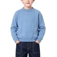 thumbnail image 1 of Cethrio Boys Crew Neck Sweaters, Casual Knitted Long Sleeve Pullover Fall Winter Tops Size 11-12 Years Blue, 1 of 7