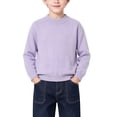 thumbnail image 1 of Cethrio Boys Crew Neck Sweaters, Long Sleeve Pullover Knitted Casual Fall Winter Tops Size 3-4 Years Purple, 1 of 7