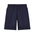 thumbnail image 1 of Cethrio Boys Dress Shorts- Elastic Waist Lightweight Printed Casual Fathion Boys Summer Shorts Dark Blue Size 18-24 Months, 1 of 3