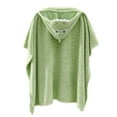 thumbnail image 1 of Cethrio Boys Flannel Bathrobes, Hooded Lightweight Soft Cute Sleepwear Robes Green Size 1-13T, 1 of 5