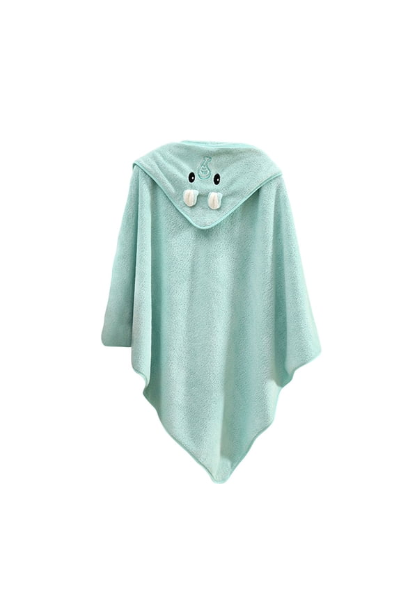 Boys Flannel Bathrobes, Hooded Winter Thermal Lightweight Sleepwear Robes Green Size 0-8T