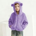 thumbnail image 1 of Cethrio Boys Fleece Jackets with Hood, Soft Lightweight Warm Zip up Winter Outerwear Purple Size 12-18 Months, 1 of 6