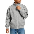 thumbnail image 1 of Cethrio Boys Full Zip Sweatshirts Size 14-16, Fleece-lined Stand Collar Casual Long Sleeve Fall Jackets with Pockets Gray, 1 of 7