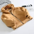 thumbnail image 1 of Cethrio Boys Girls Fleece Jackets, Thickened Warm Zip up Long Sleeve Fall Winter Coats Yellow Size 10-11 T, 1 of 9