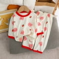 thumbnail image 1 of Cethrio Boys Girls Pajama Sets, Soft 2 Piece Cotton Summer Fall Sleepwear Red Size 18-24 Months, 1 of 3