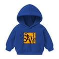 thumbnail image 1 of Cethrio Boys Girls Sweatshirts, Hooded Printed Long Sleeve Spring and Autumn Tops Blue Size 4-5 T, 1 of 2