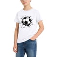 thumbnail image 1 of Cethrio Boys Graphic Tees Size 8, School Short Sleeve Activewear Summer Kids T-shirts White Size 8, 1 of 6