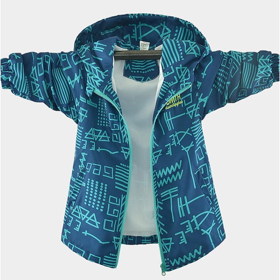 Cethrio Boys Hooded Jackets, Lightweight Casual Long Sleeve Full Zip Fall Outerwear Green Size 14