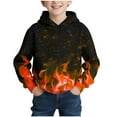 thumbnail image 1 of Cethrio Boys Hooded Sweatshirts, Pullover Casual Graphic Long Sleeve Boys Tops Orange Size 8, 1 of 1