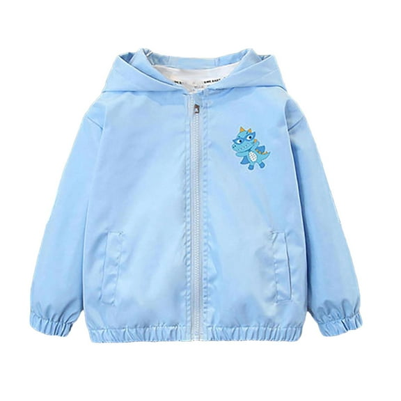 Cethrio Boys Jackets with Hooded, Lightweight Fall Long Sleeve Zipper Boys Outerwear Blue Size 10-12