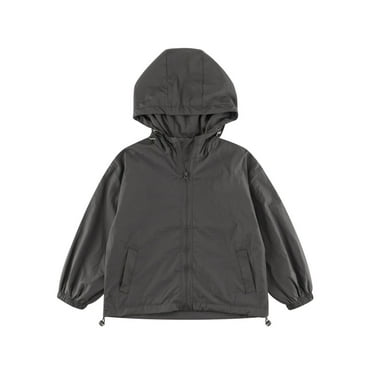Cethrio Boys Jackets with Hooded, Lightweight Full Zip Long Sleeve Fall Boys Outerwear Gray Size 14-16