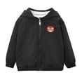 thumbnail image 1 of Cethrio Boys Jackets with Hooded, Long Sleeve Lightweight Zip up Printed Boys Outerwear Black Size 6-7, 1 of 4