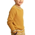 thumbnail image 1 of Cethrio Boys Knitted Sweaters Size 6, Pullover Long Sleeve Fashion Crew Neck Fall Winter Tops Yellow, 1 of 5