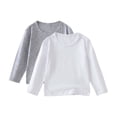 thumbnail image 1 of Cethrio Boys Long Sleeve Tops, 2 PC Casual Cotton Pullover Boys Undershirts White Size 8, 1 of 5