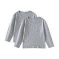 thumbnail image 1 of Cethrio Boys Long Sleeve Tops, Casual 2 Piece Cotton Pullover Boys Undershirts Gray Size 6-7, 1 of 5
