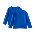thumbnail image 1 of Cethrio Boys Long Sleeve Tops, Cotton Casual 2 Piece Pullover Boys Undershirts Blue Size 6-7, 1 of 5
