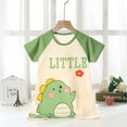 thumbnail image 1 of Cethrio Boys Nightgowns, Short Sleeve Cotton Crew Neck Casual Sleepshirts Green Size 7-8 T, 1 of 3