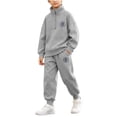 thumbnail image 1 of Cethrio Boys Outfit Sets 2 Piece, Fall Long Sleeve Casual Pullover Boys' Clothing Sets Gray Size 7-8 T, 1 of 8