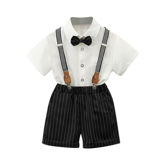 Cethrio Boys Outfit Sets, Cotton Formal School Uniform Fashion Boys' Clothing Sets White Size 7-8