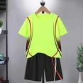 thumbnail image 1 of Cethrio Boys Outfit Sets, Running Basketball Quick-Dry Summer Shirts and Shorts Set Yellow Size 13-14 T, 1 of 5