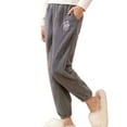thumbnail image 1 of Cethrio Boys Pajama Pants, Fleece Elastic Waist Warm Soft Winter Pants for Boy Gray Size 10-12, 1 of 3
