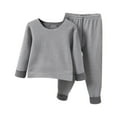 thumbnail image 1 of Cethrio Boys Pajama Sets, Soft Thermal Long Sleeve Comfy Kids Sleepwear Gray Size 12-13 T, 1 of 2