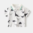 thumbnail image 1 of Cethrio Boys Polo Shirts, Buttons Cotton Casual Summer Short Sleeve Polos White Size 5-6 T, 1 of 4
