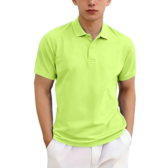 Cethrio Boys Polo Shirts, Casual Collared Summer Quick-drying Athletic Tops Mint Green Size 8