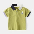 thumbnail image 1 of Cethrio Boys Polo Shirts, Casual Cotton Short Sleeve Pullover Summer Shirts Green Size 9-10 T, 1 of 8