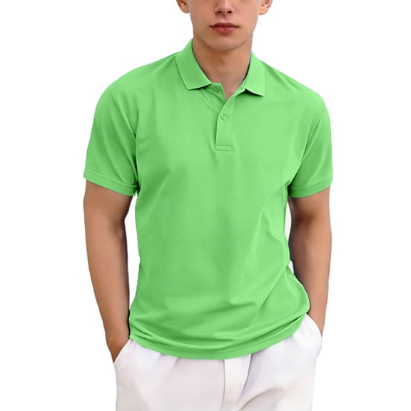 Cethrio Boys Polo Shirts, Collared Casual Quick-drying Summer Athletic Tops Green Size 9-10T