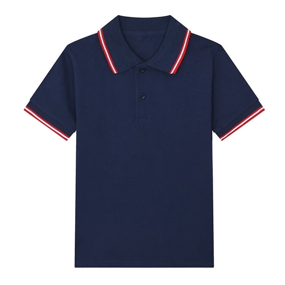 Cethrio Boys Polo Shirts, School Uniform Cotton Collared Pullover Short