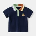 thumbnail image 1 of Cethrio Boys Polo Shirts, Summer 2025 Cotton Buttons Short Sleeve Polos Navy Size 7-8 T, 1 of 9