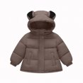 thumbnail image 1 of Cethrio Boys Puffer Jackets, Full Zip Warm Hooded Windproof Winter Coats Outerwear Brown Size 6-7 T, 1 of 2