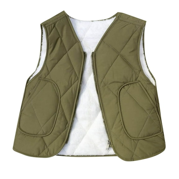 Cethrio Boys Puffer Vest, Ligntweight Winter Sleeveless Thermal Warm Jackets Green Size 10-12