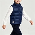 thumbnail image 1 of Cethrio Boys Puffer Vests Size 10-12, Quilted Lightweight Sleeveless Warm Winter Outerwear with Zipper Navy, 1 of 7