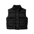 thumbnail image 1 of Cethrio Boys Puffer Vests, Sleeveless Full Zip Stand Collar Lightweight Winter Outerwear Vests Black Size 9-10 T, 1 of 4