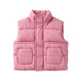 thumbnail image 1 of Cethrio Boys Puffer Vests, Stand Collar Sleeveless Lightweight Full Zip Winter Outerwear Vests Pink Size 7-8 T, 1 of 4