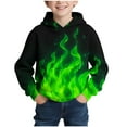 thumbnail image 1 of Cethrio Boys Pullover Hoodies, Printed Fashion Long Sleeve Casual Sweatshirts for Boys Green Size 8, 1 of 1