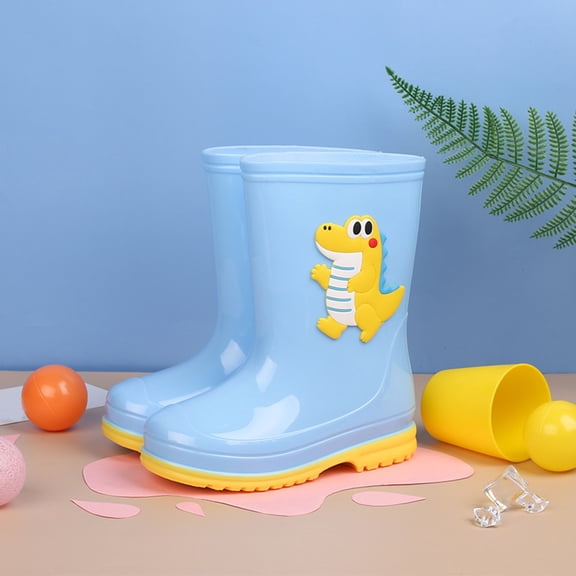 Cethrio Boys Rain Boots, Outdoor Breathable Casual Non-slip Waterproof Boots Blue Size 12(Little Kids)