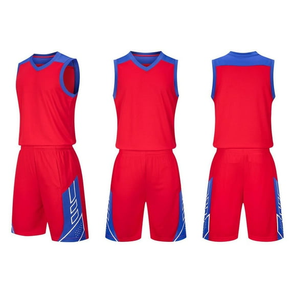 Cethrio Boys' Shorts Sets, Soft Sleeveless Basketball Athletic Outfit Sets Activewear Red Size 13-14 T
