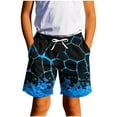 thumbnail image 1 of Cethrio Boys Shorts with Pockets, Athletic Drawstring Casual Summer Shorts Blue Size 7-8 T, 1 of 6