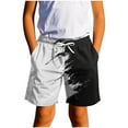 thumbnail image 1 of Cethrio Boys Shorts with Pockets, Casual Sports Drawstring Summer Shorts White Size 7-8 T, 1 of 6