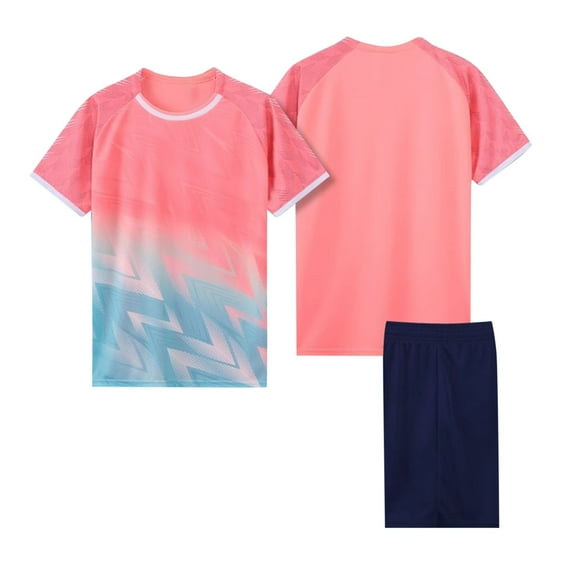Cethrio Boys' Summer Short Sets, Casual Short Sleeve Basketball Athletic Outfit Sets Activewear Pink Size 13-14 T