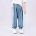 thumbnail image 1 of Cethrio Boys Summer Sweatpants, Casual Loose Fit Elastic Waist Lightweight Athletic Joggers Blue Size 6-7T, 1 of 7